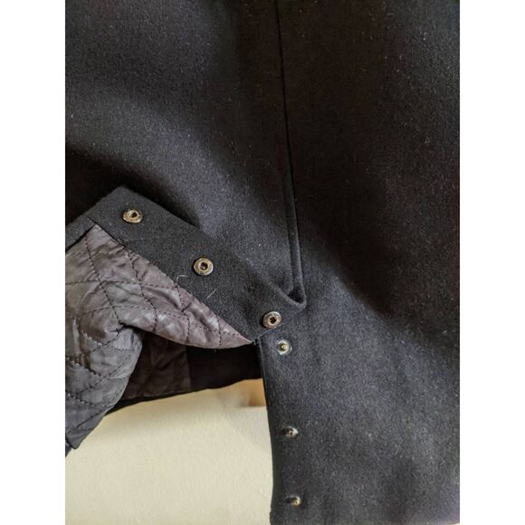 Mackage Moto Coat Jacket Women's Size XS Black Wool Leather Winter Quilted Chic - Picture 14 of 16